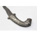 Dagger knife steel curve blade silver work sheath tiger face handle A 201